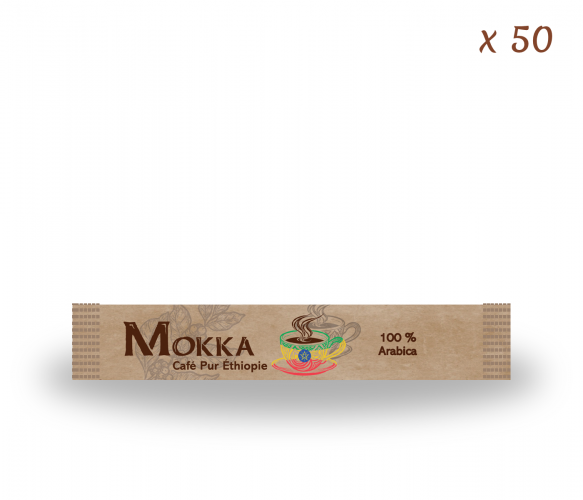 Café Mokka – Ethiopie – 50 sticks - Pure Origine - stick - lyophilisé