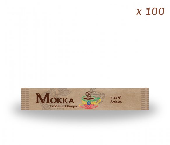 Café Mokka – Ethiopie – 100 sticks - Pure Origine - stick - lyophilisé