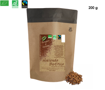 Café Biologique et Équitable Hacienda BioEtica - Café Lyophilisé - Sachet de 200g