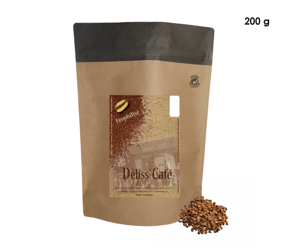 Café lyophilisé Deliss'Café - Sachet 200g - Qualité Premium