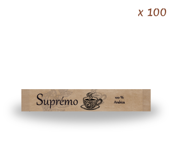 Café lyophilisé Suprémo - 100 dosettes - Qualité Premium - Stick 100% Arabica