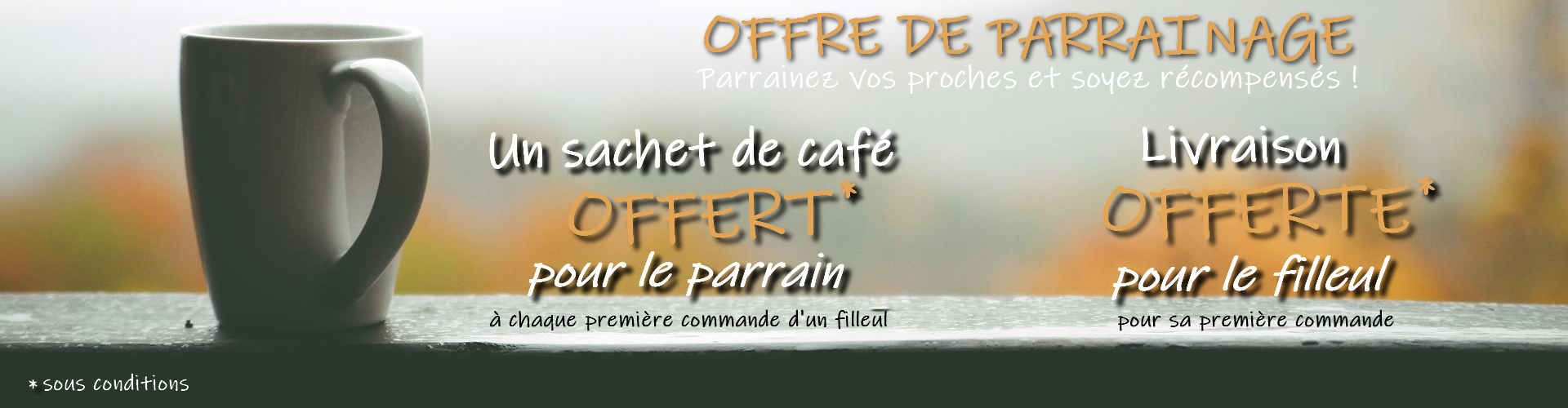 Offre de parrainage Cafés Solubles Shop